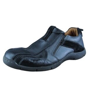 Streetcars Saddleback Men Slip-On Shoes Black Leather Lace Up Size 8 Medium